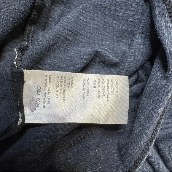 Anthropologie Pilcro Ruched Square-Neck Top Navy Blue Tank Top Size XL - Picture 6 of 6